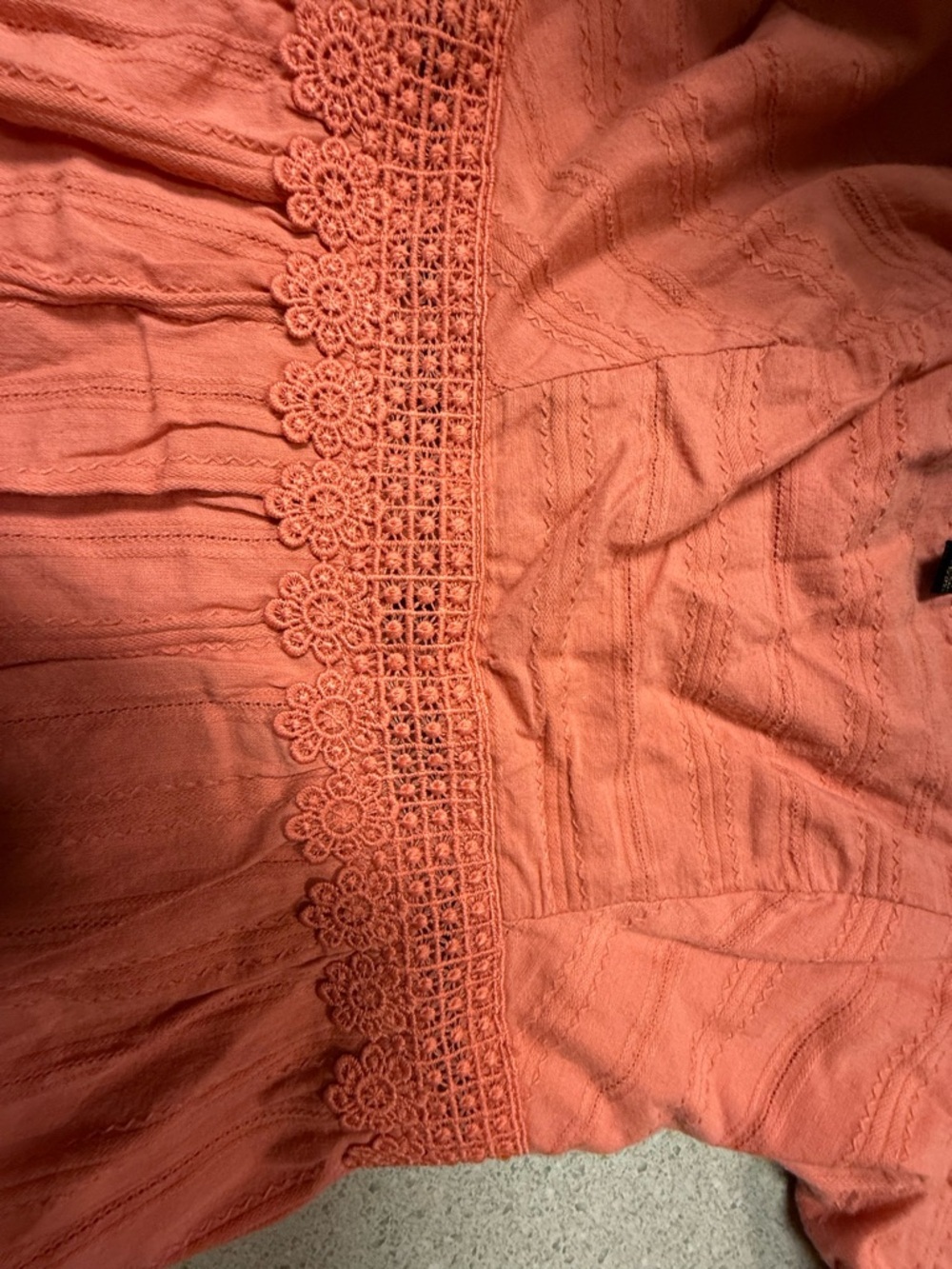 City Studio Terracotta Lace-Trimmed Mini Dress - Picture 3 of 4
